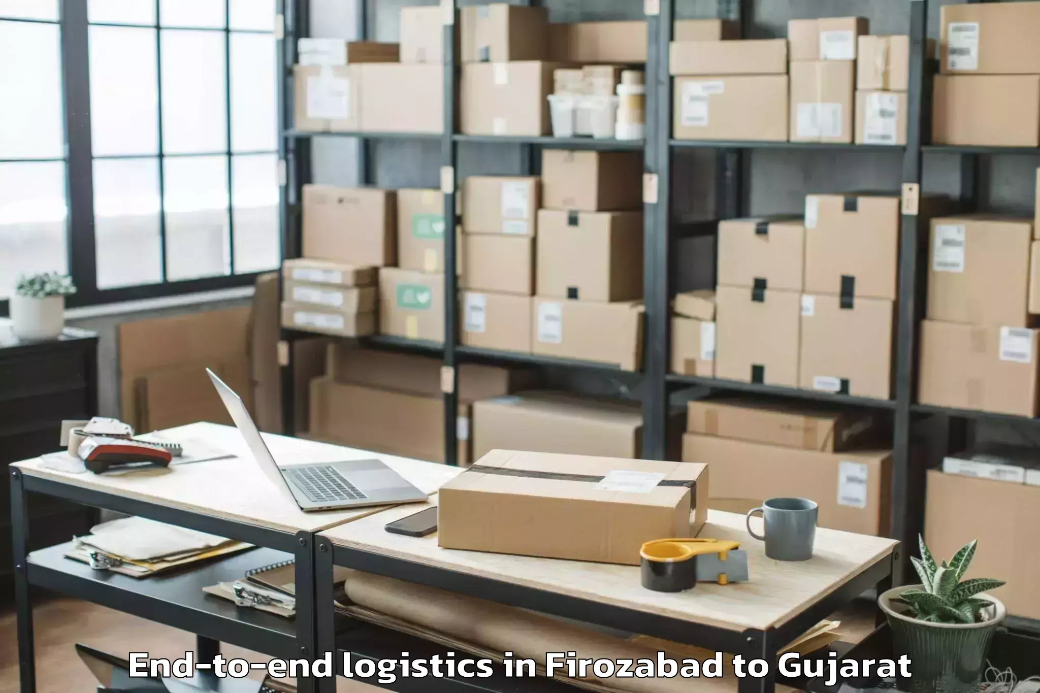 Easy Firozabad to Upleta End To End Logistics Booking